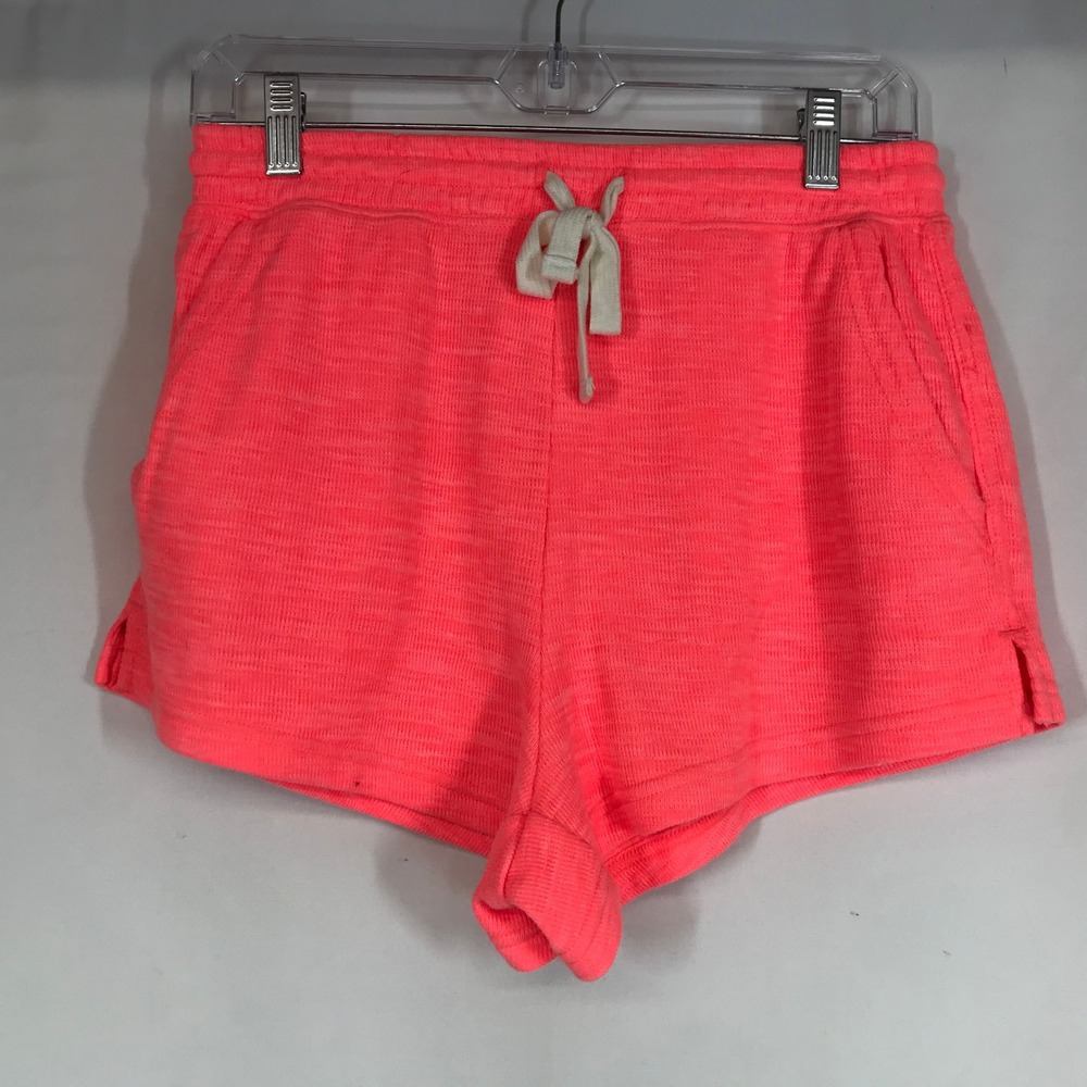 Aerie Always and‎ Forever Real Neon Coral Textured Athletic Shorts Women's Small